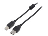 Cablu USB 2.0 A-B Aurit 3m Negru