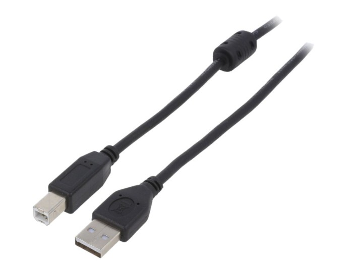 Cablu USB 2.0 A-B aurit 3m