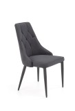 Scaun Gri Catifea Halmar Iris, Cadru Metalic Negru, 52x57x90 cm, Elegant