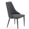 Scaun Iris, tapitat cu catifea, cadru otel, 52x57x90x46 cm, gri