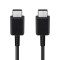 Cablu Date si Incarcare USB Type-C la USB Type-C Samsung EP-DA705, 3A, 1 m, Negru EP-DA705BBEGWW