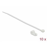 Set 10 bride L 200 x W 3.6 mm + 10 cleme montare 6.4 mm Alb, Delock 18863