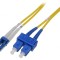 Patch cord fibră optică OS2 LC/UPC-SC/UPC 2m galben LSZH