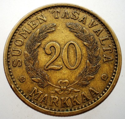 C.199 FINLANDA 20 MARKKAA 1937 foto
