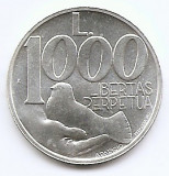 San Marino 1000 Lire 1991 - Argint 14.6g/835, V19, KM-257 UNC !!!