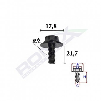 SURUB FIXARE PENTRU MAZDA6X21.7MM SET 10 BUC foto