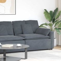 Modul modular capăt pentru cotieră canapea cu perne gri &icirc;nchis