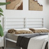 VidaXL Tăblie de pat metalică, alb, 120 cm 352399