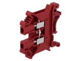 Conector de &icirc;mbinare șine 0,2-2,5mm2 2 borne roșu