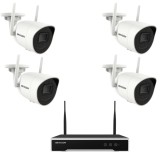 Sistem supraveghere wireless Hikvision cu 4 camere 4MP, IR 30m si NVR 4 canale
