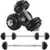 SONGMICS Set gantere reglabile 30 kg din fonta, 12 discuri, cu bara extensibila Household NewTrend