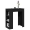 Gossi masa de bar cu rafturi, negru, 95x47x103,5 cm, lemn prelucrat