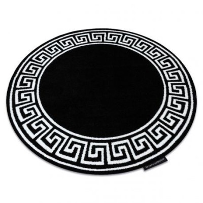 Covor HAMPTON Grecos cerc negru, cerc 140 cm foto