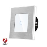 Cumpara ieftin Intrerupator Simplu cu Touch din Sticla si Rama de Aluminiu LUXION, protocol Zigbee SmartElectro IntelligentHouse