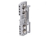 Conector de &Icirc;mbinare Șine 1,5mm&sup2; 4 Borne Gri TS35 800V, Wago