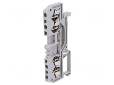Conector de &amp;Icirc;mbinare Șine 1,5mm&amp;sup2; 4 Borne Gri TS35 800V foto