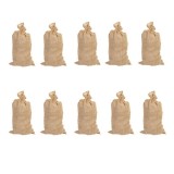 Set 10 saci iuta naturala cu snur, 100x110 cm, max 60 kg, depozitat si transportat cartofi, ceapa, legume si fructe din gradina, biodegradabil si ecol