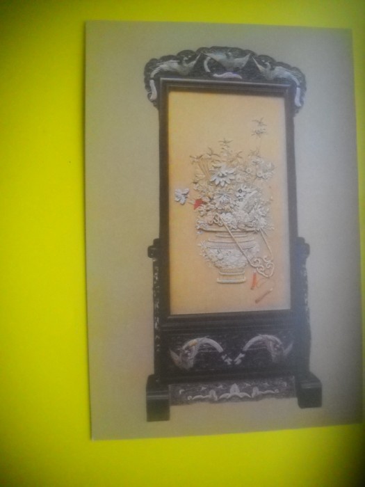 HOPCT 5527 SCRIN CU INCRUSTATII FILDES - ARTA VECHE -CHINA -ASIA-NECIRCULATA