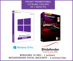 WINDOWS 10 PRO + BITDEFENDER TOTAL SECURITY 2021 foto