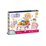 Masuta multifunctionala 3 in 1 pentru constructie - Iepuras PlayLearn Toys, Bufnitel