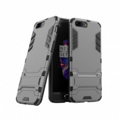 Husa hibrid g-shock pentru OnePlus 5, gri foto