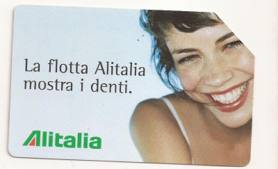 CT1-Cartela Telefonica -Telecom Italia - 5 Euro - Alitalia foto