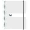 Caiet A4 Herlitz EOTG, 80 file, Spirala, Perforat, Patratele, Coperta PP Transparenta, Elastic