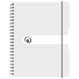 Caiet a4 80f spirala elastic perforat eotg coperta pp transparent, Herlitz