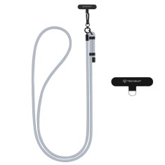 Lanyard telefon Techsuit Rope Crossbody Strap RCS1-18, argintiu foto