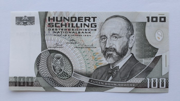 100 Schilling 1984 Austria / UNC - / seria 15735
