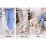 Saboti/Papuci Medicinali Ortopedici Reglabili - Model 2071 (Culoare alba)