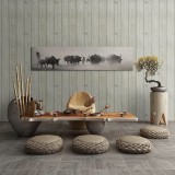 Tapet autoadeziv Decoroom, PVC, gri deschis, 45 x 300 cm
