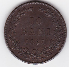 Romania 10 BANI 1867 WATT foto