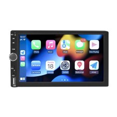 MP5 Player Techstar&reg; 7028, 2DIN, Ecran HD Touch 7 inch, Camera Marsarier, Comenzi volan, MirrorLink, Bluetooth 4.2, AUX, USB, MicroSD, Negru