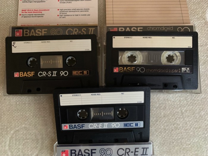 Lot 3 Casete BASF CrO2 - Inregistrate o singura data - 22