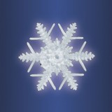 Fulg de Zapada LED Alb Fereastra 10cm - Decoratiune Craciun Home - Ornament Ventuza, Baterii Incluse