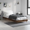 VidaXL Cadru pat fără saltea, stejar fumuriu 75x190 cm lemn prelucrat 832314