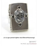 BRICHETA ARGINT 925 - De firma : JJJ LA - Zippo - CRANIU - Onix - 90g. - 350E !, Cu benzina