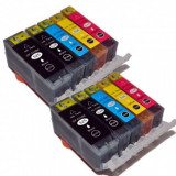 Set 10 cartuse compatibile Canon PGI525 CLI526Bk CLI526C CLI526M