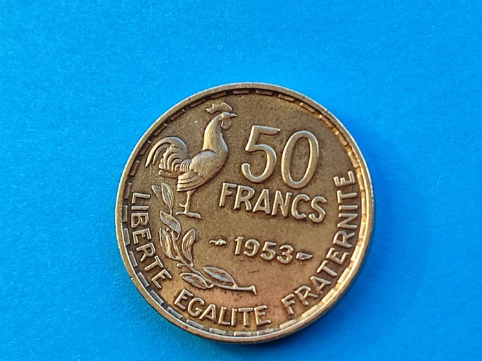 50 Francs 1953 Franta-stare buna-in realitate arata bine!