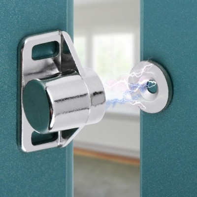 Magnet puternic neodim cu incuietoare magnetica pentru mobila + suruburi de fixare foto