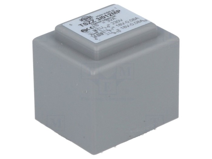 Transformator &icirc;ncapsulat 3VA 230V 18V 80mA PCB