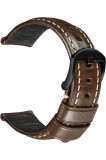 Branț de ceas REZERO, curele de ceas din piele vintage cu ceară și ulei, curea de ceas de 20 mm pentru bărbați și femei