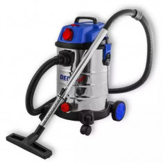 Aspirator de atelier pentru lucru pentru suprafeţe uscate şi umede 1400w 30l