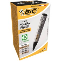 Set 12 Markere Permanente Bic 2000, Negre, Marker Bic, Marker Bic Permanent, Marker Permanent, Bic Permanent, Markere Bic, Markere Permanente, Markere foto