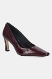 MICHAEL Michael Kors stilettos de piele Darrah culoarea bordo, 40F5DRMP1A.610