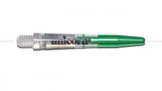 Tija darts Unicorn Gripper Zero Degree, transparent/verde, mediu, 40mm foto