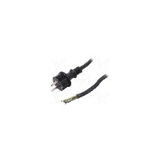 Cablu alimentare AC, 1.5m, 3 fire, culoare negru, cabluri, CEE 7/7 (E/F) mufa, SCHUKO mufa, PLASTROL - W-97896