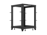 Rack deschis 19 15U, 600x600-1100 reglabil, negru