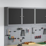 vidaXL Cabinet pentru Unelte cu raft negru și gri 50 x 20 x 55 cm